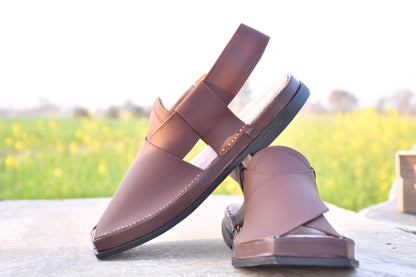 Premium Brown Leather Kaptaan Chappal