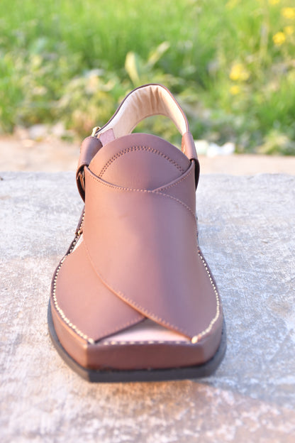 Premium Brown Leather Kaptaan Chappal