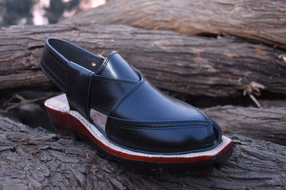 Handcrafted Black Norozi Chappals