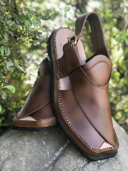 Shaded Lightweight Kaptaan Brown Chappals