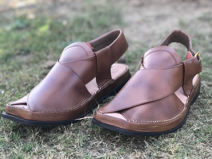 Shaded Lightweight Kaptaan Brown Chappals