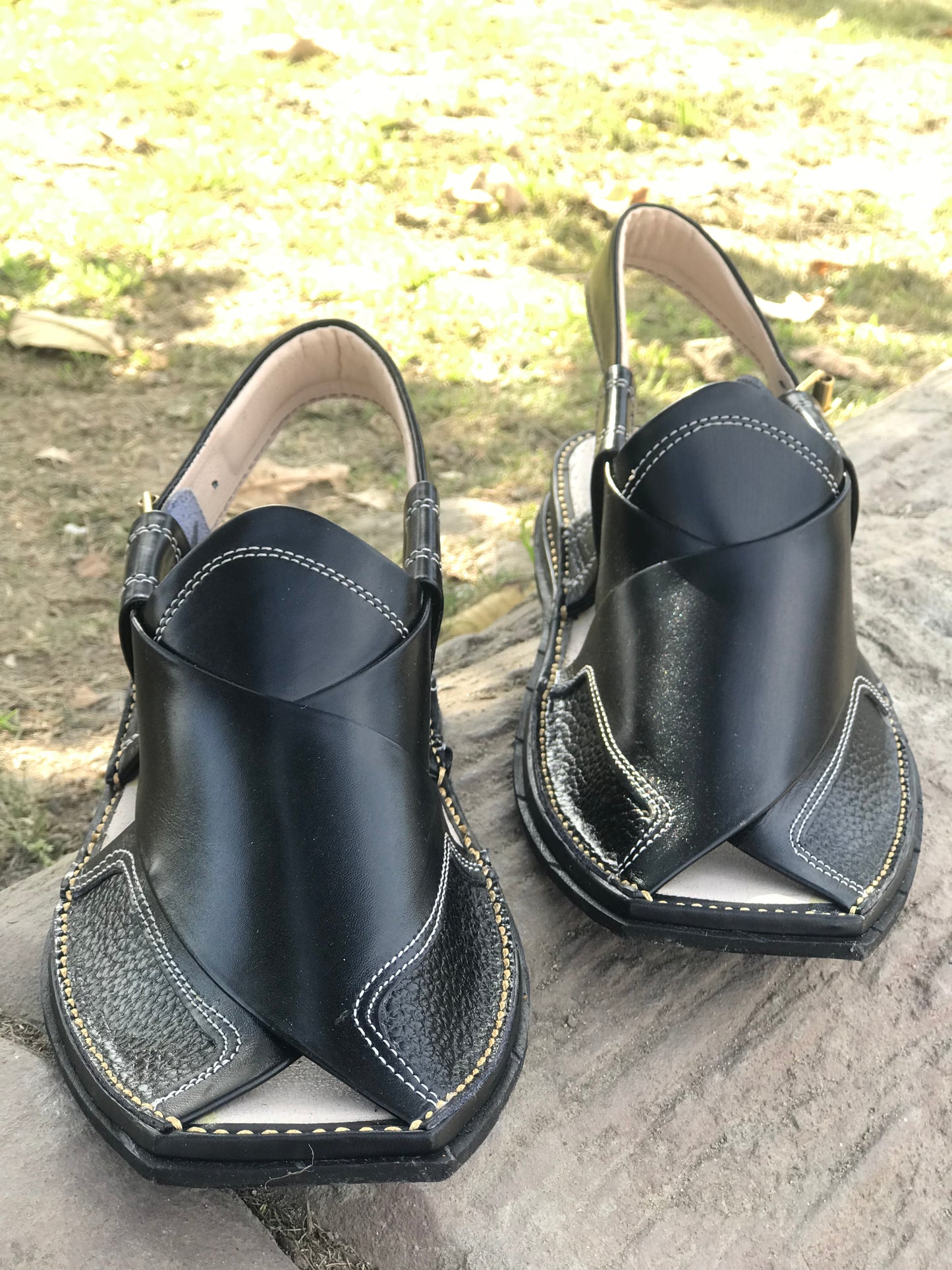 Black Zalmi Peshawari Chappals